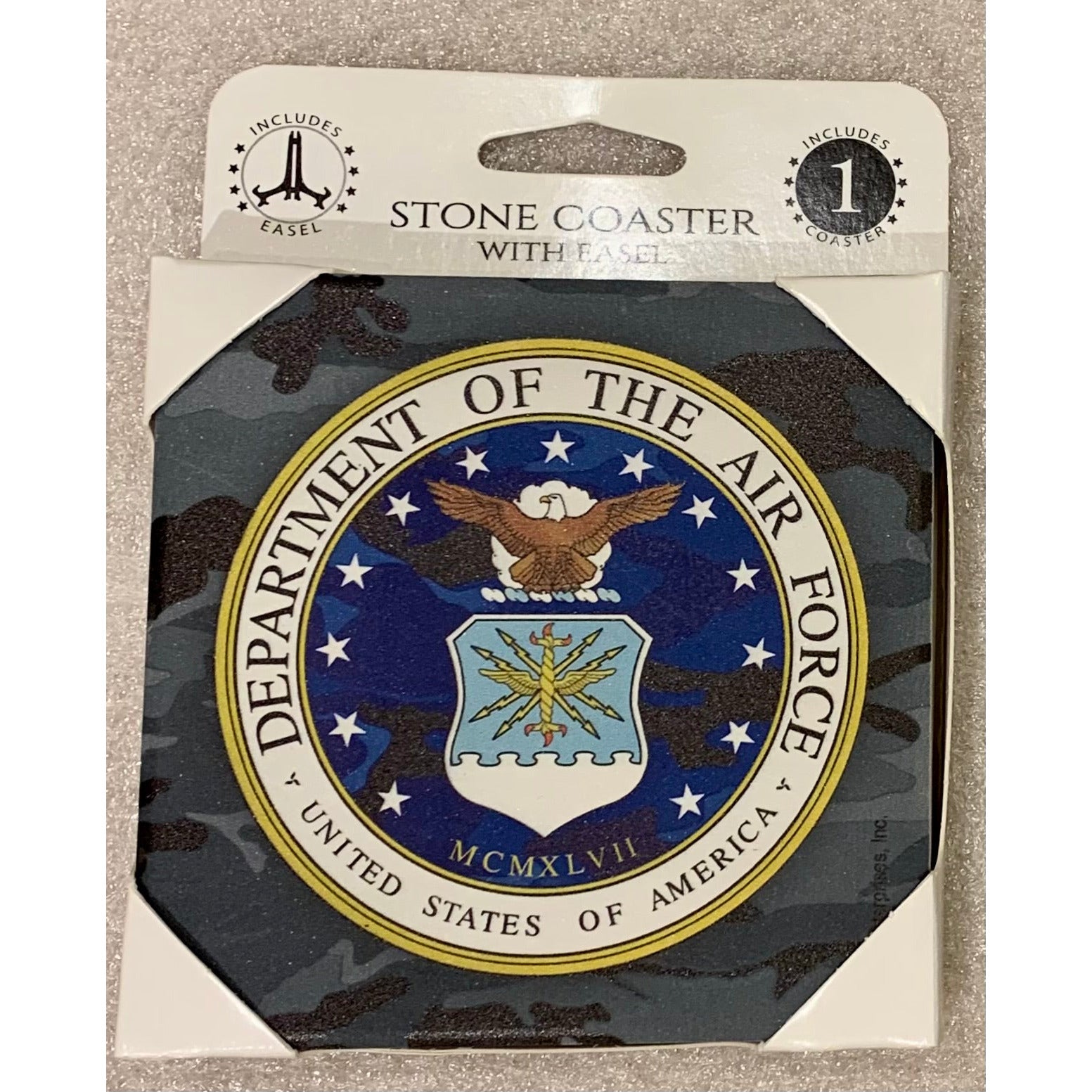Military, Police & Firefighter Stone Coasters w/ Easel