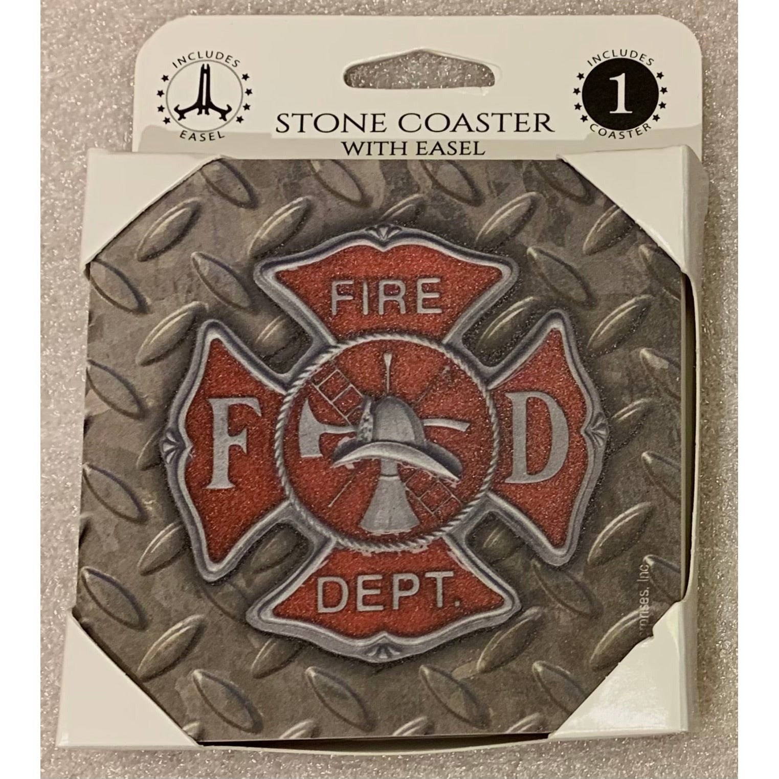 Military, Police & Firefighter Stone Coasters w/ Easel