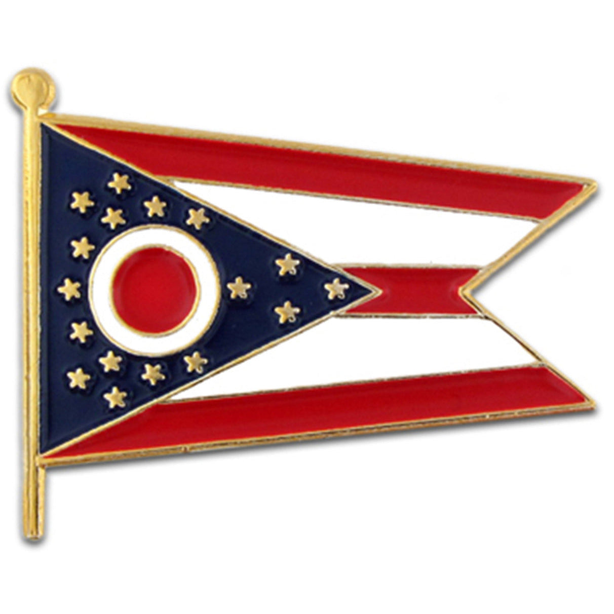 Oh Ridge Pin Ohio Flag Lapel pin – Statehouse Museum Shop