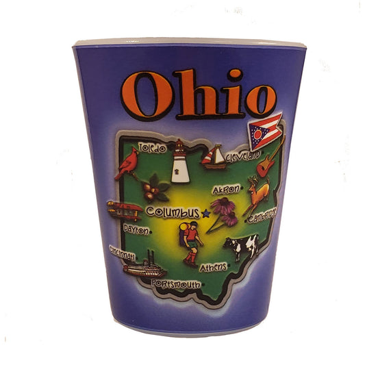 Ohio Map Icon Shot Glass