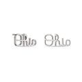 Script Ohio Stud Earrings