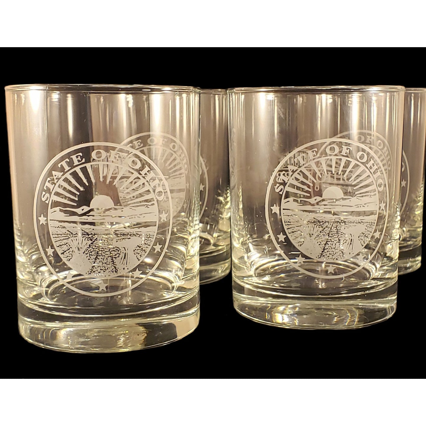 Ohio Seal Set of 4 Rocks Glasses