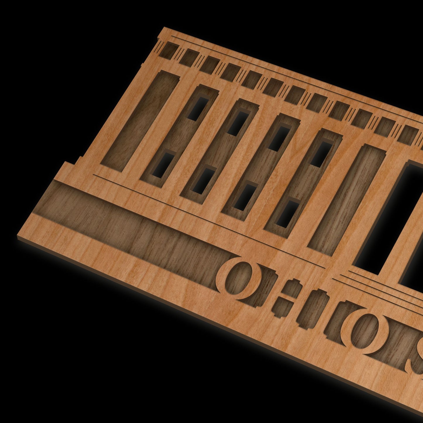 Laser Cut Wood Statehouse Wall Hanging Customization Available