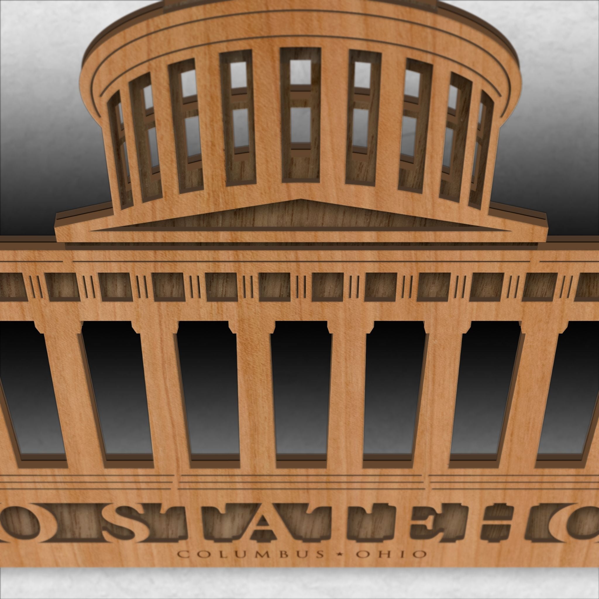 Laser Cut Wood Statehouse Wall Hanging Customization Available