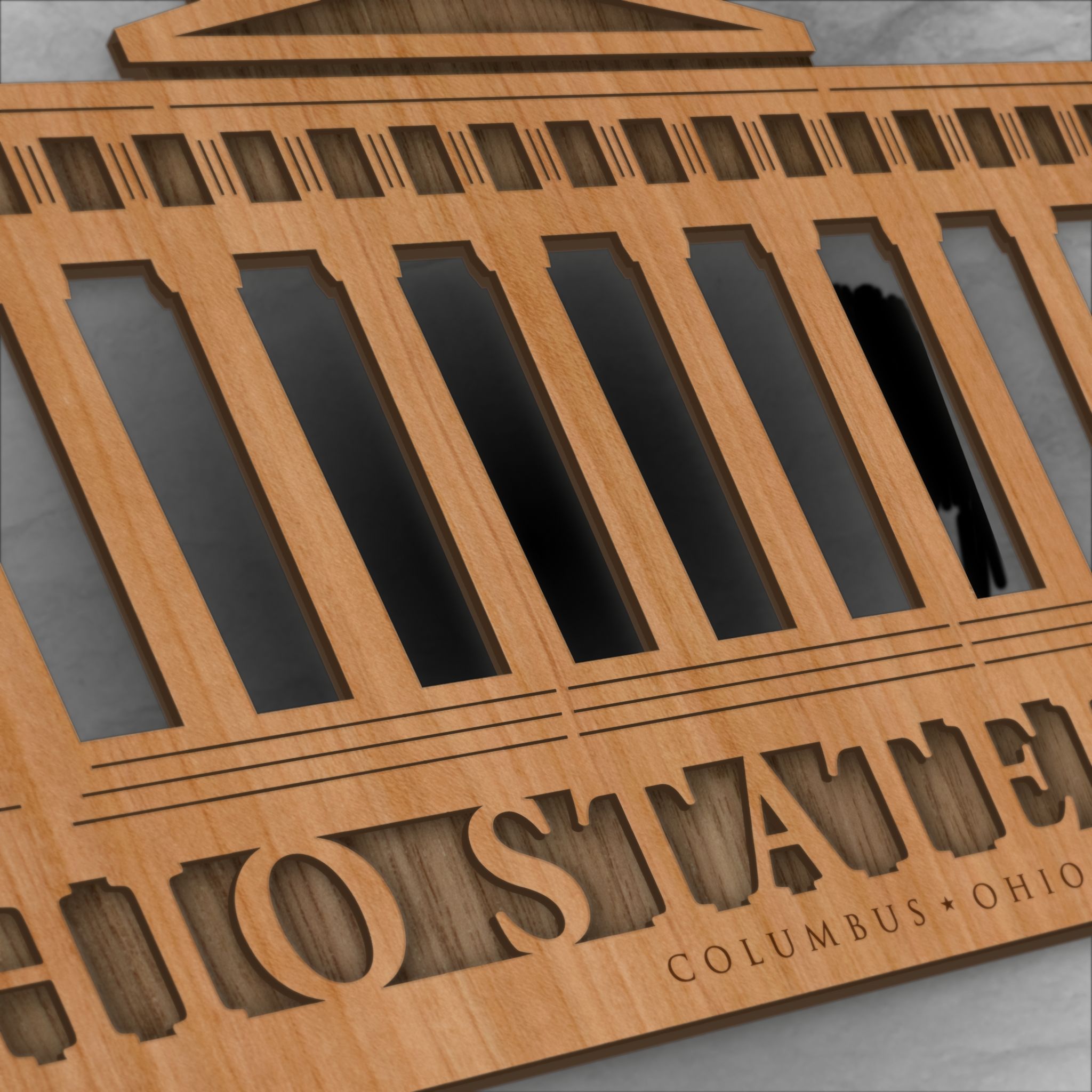 Laser Cut Wood Statehouse Wall Hanging Customization Available