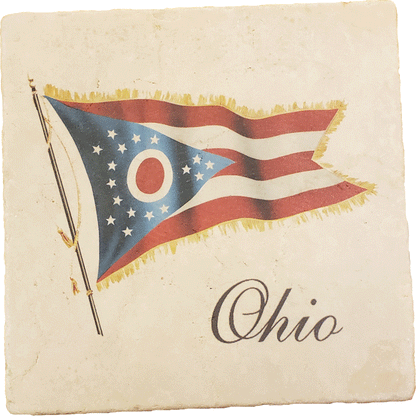 Ohio Flag Stone Trivet